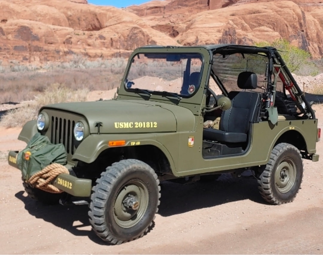USMC Jeep on fresh tires